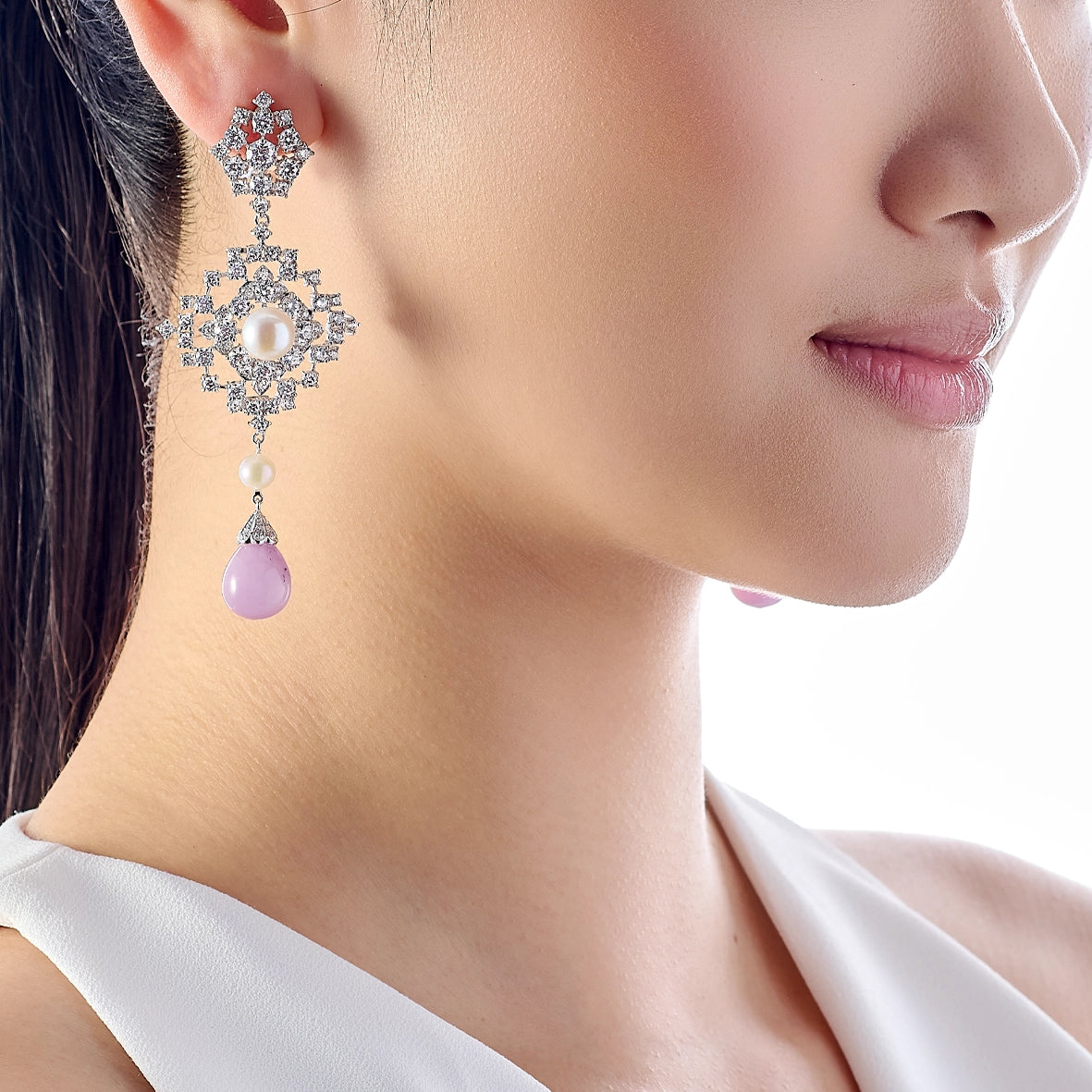 Lavender Pixelise Earrings